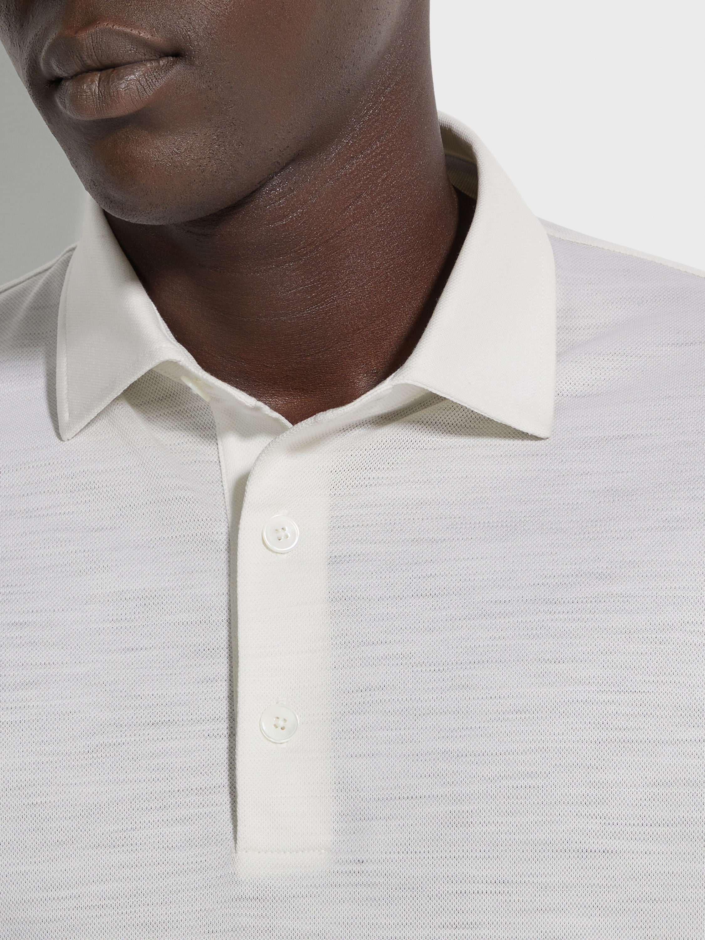 White High Performance™ Wool Piquet Polo Shirt Product detail photo #1
