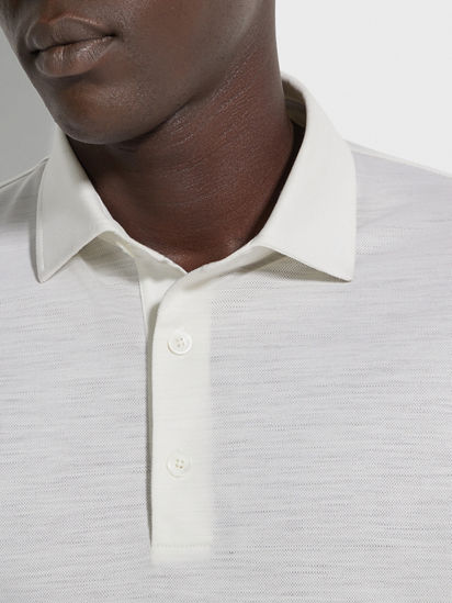 White High Performance™ Wool Polo Shirt
