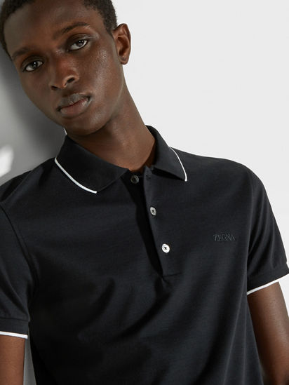 Stretch cotton shop polo shirt