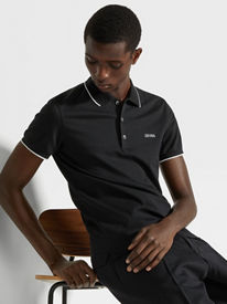 Optical White Stretch Cotton Polo Shirt SS25 25729594 | Zegna BE