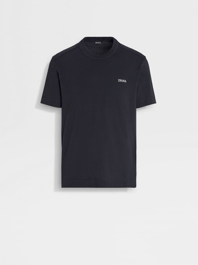 Navy Blue Cotton T-shirt Main product photo