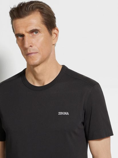 T-shirt noir classique Zegna en coton un basique incontournable