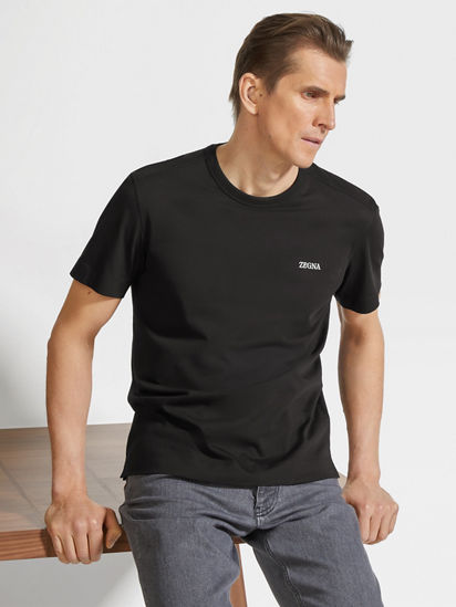 Black Cotton T-shirt SS25 25729610 | Zegna KR