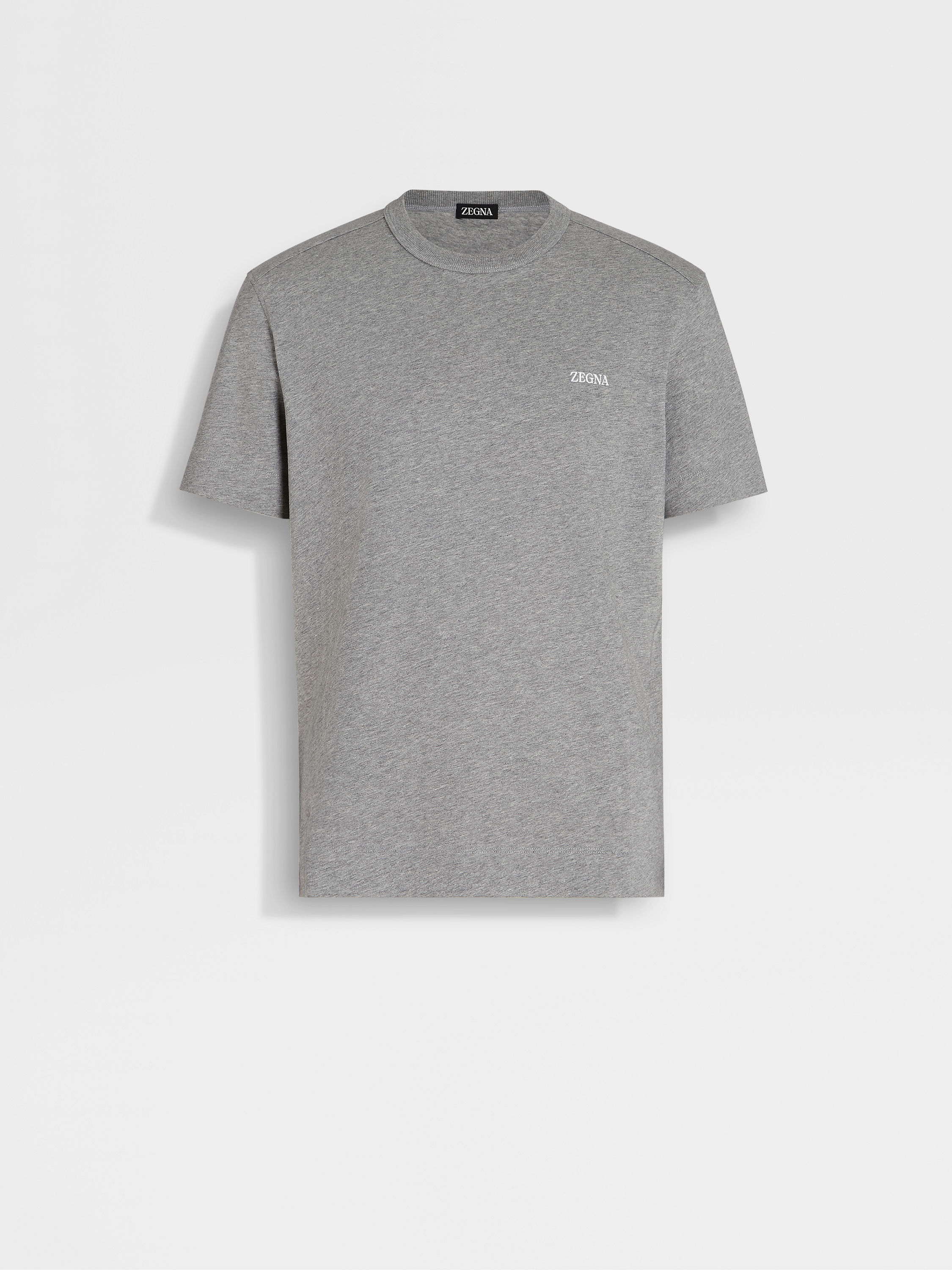 Grey Mélange Cotton T-shirt SS24 25729618