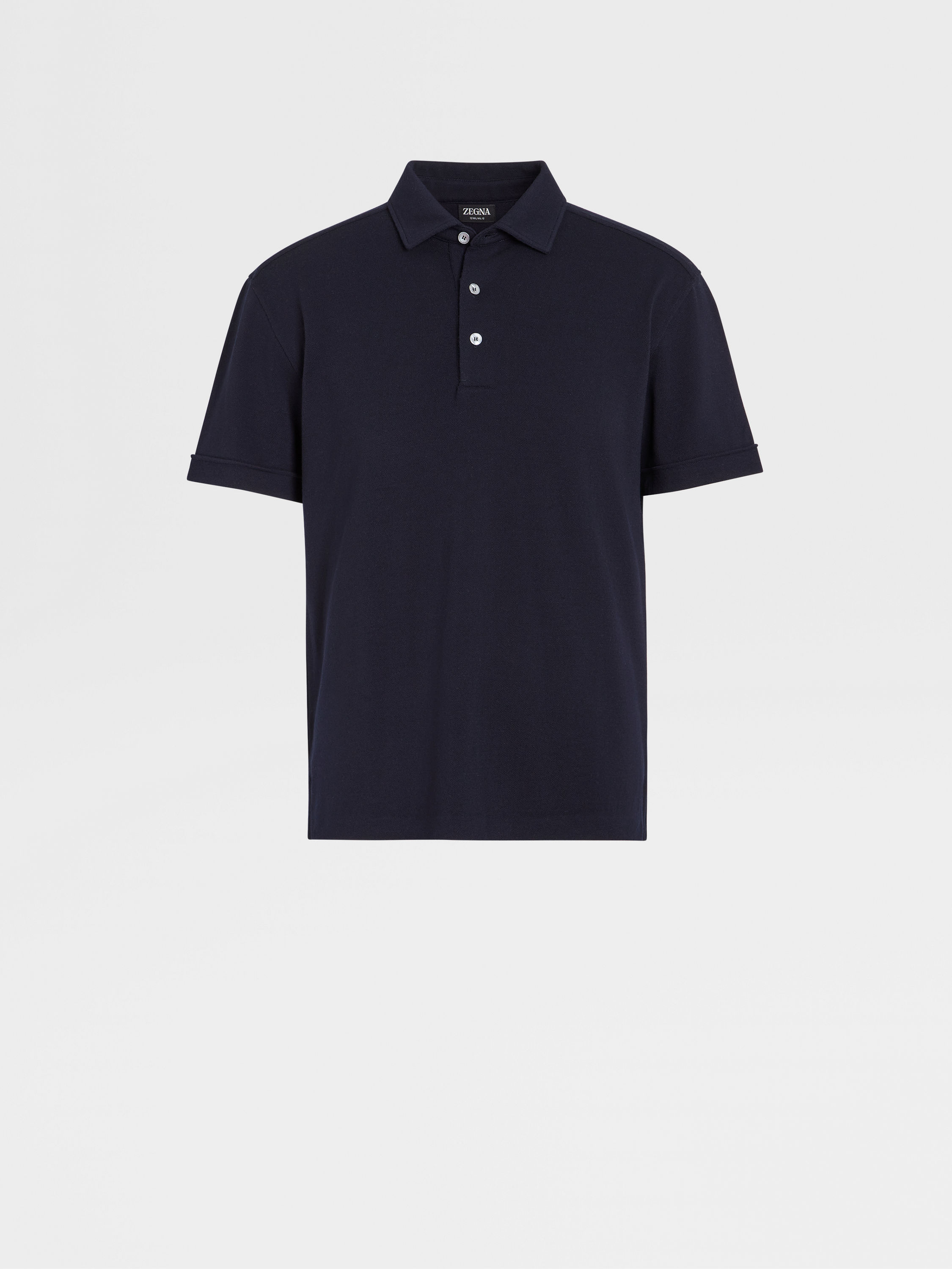 Navy Blue 12milmil12 Wool Polo Shirt