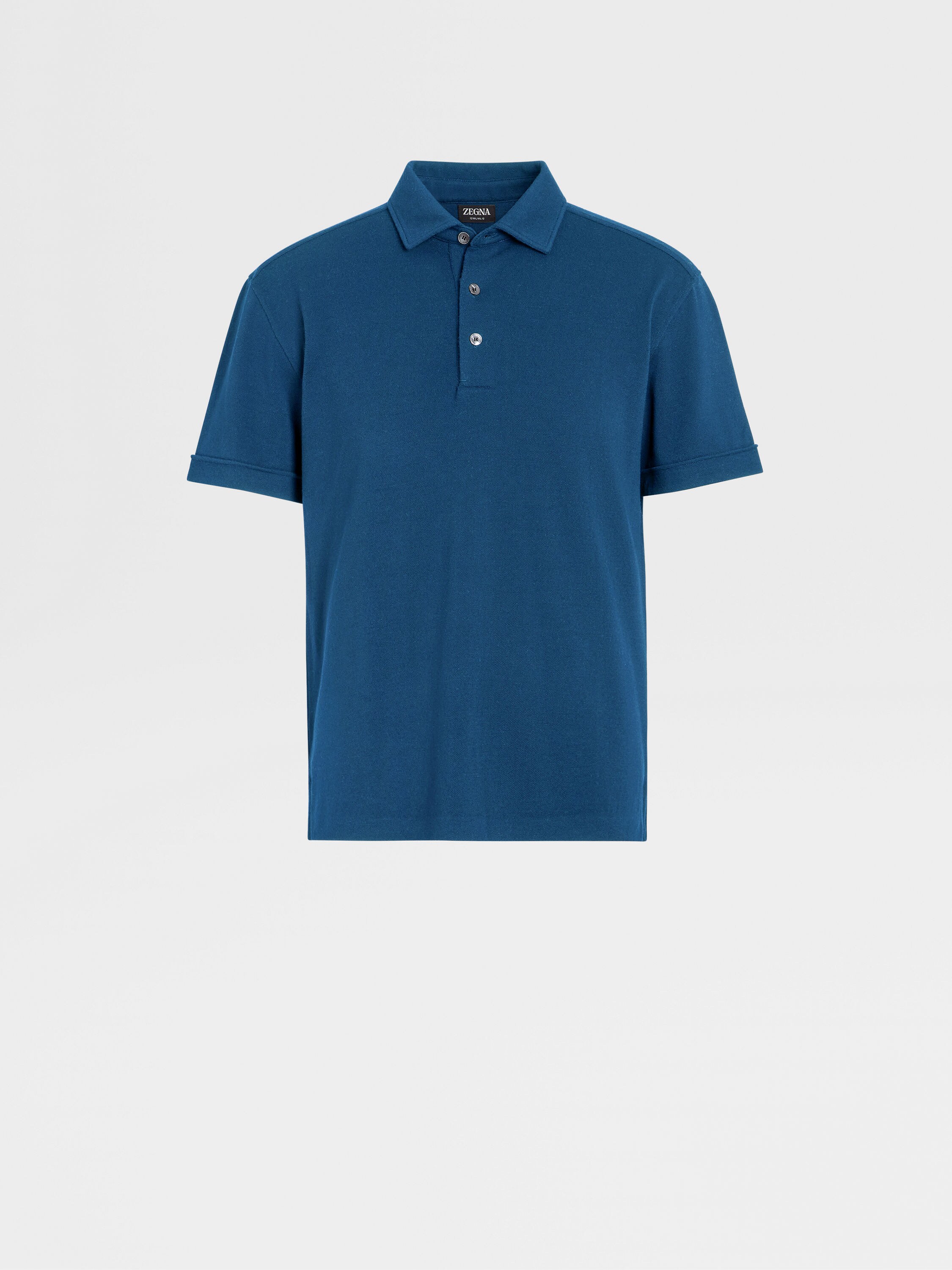 Teal Blue Mélange 12milmil12 Wool Polo Shirt