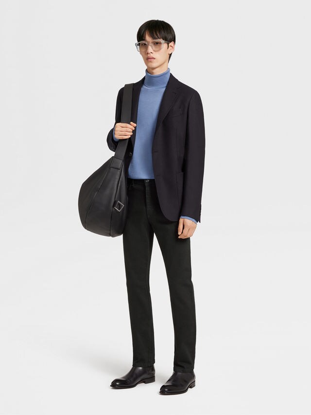 Black Trofeo Cashmere Jacket Product detail photo #1
