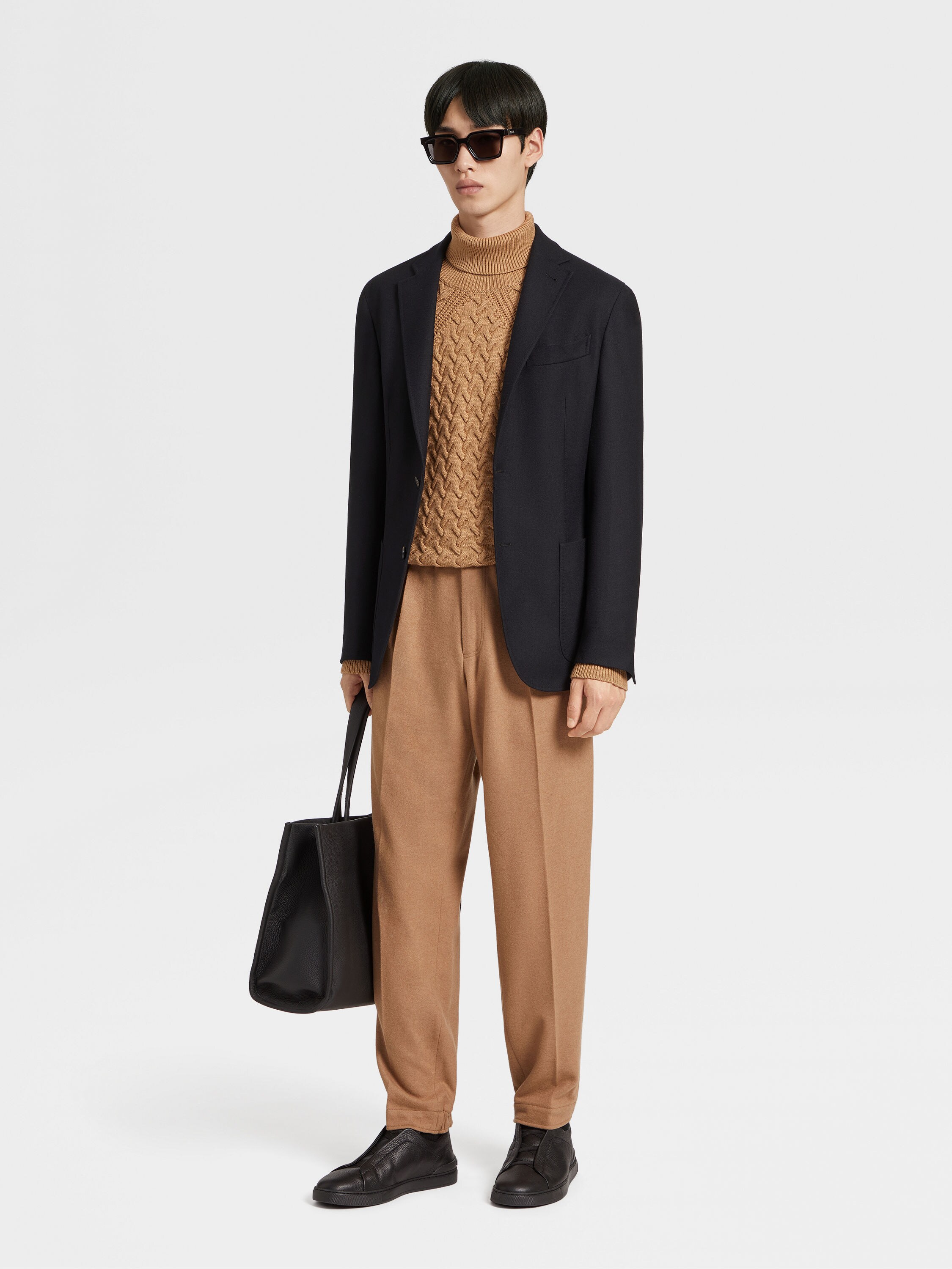 Black Trofeo Cashmere Shirt Jacket Product detail photo #1