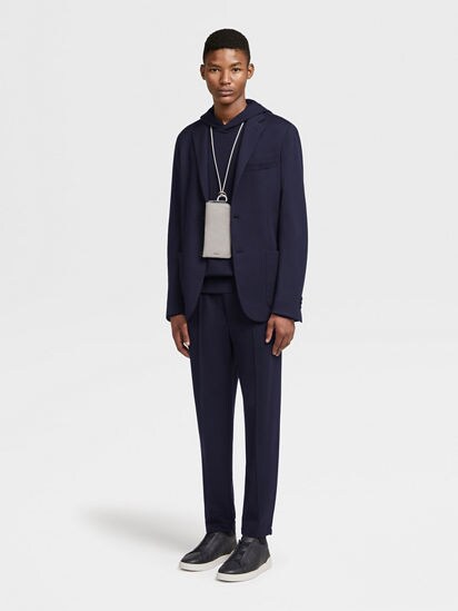 Navy Blue 12milmil12 Wool Shirt Jacket FW24 23257008 | Zegna ROW Navy Blue 12milmil12 Wool Shirt Jacket FW24 23257008 | Zegna ROW