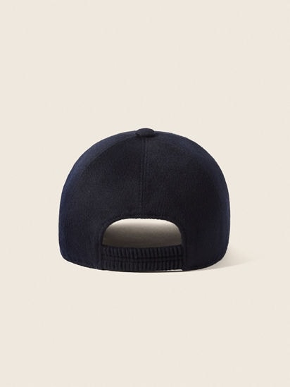 Navy Blue Oasi Cashmere Baseball Cap FW26 32132965 | Zegna US