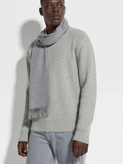 Grey Oasi Cashmere Scarf FW24 32132972 | Zegna US Grey Oasi Cashmere Scarf FW24 32132972 | Zegna US