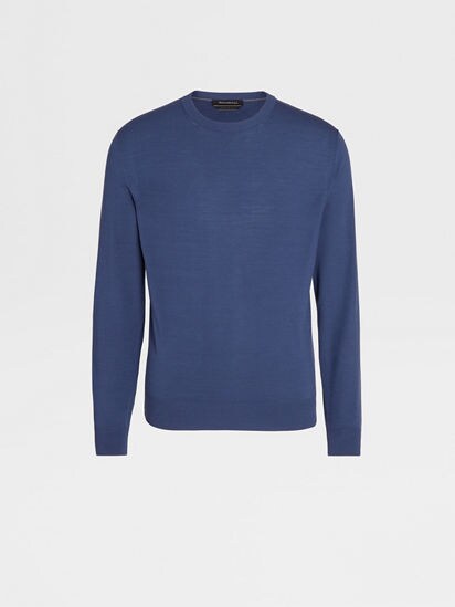 Light Blue 12milmil12 Wool Crewneck SS24 23201160 | Zegna HK