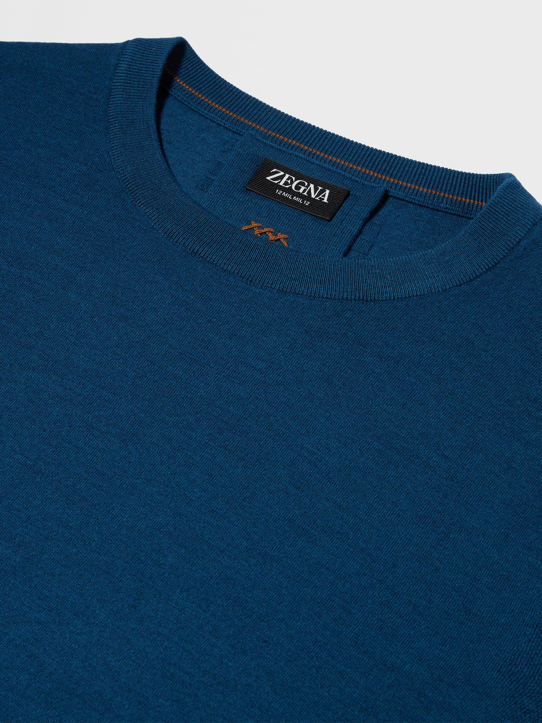 Teal Blue 12milmil12 Wool Crewneck Product detail photo #3