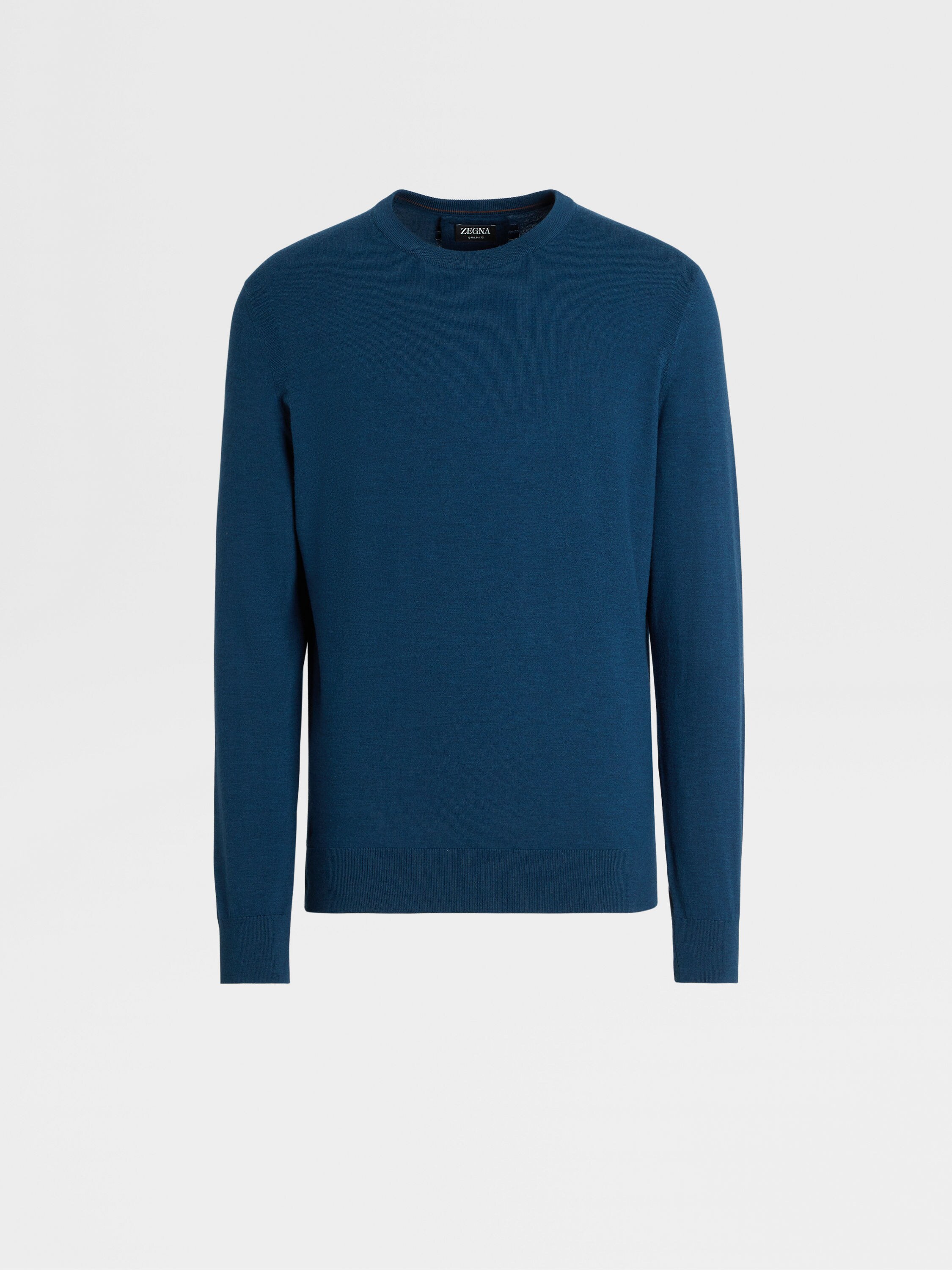 Teal Blue 12milmil12 Wool Crewneck