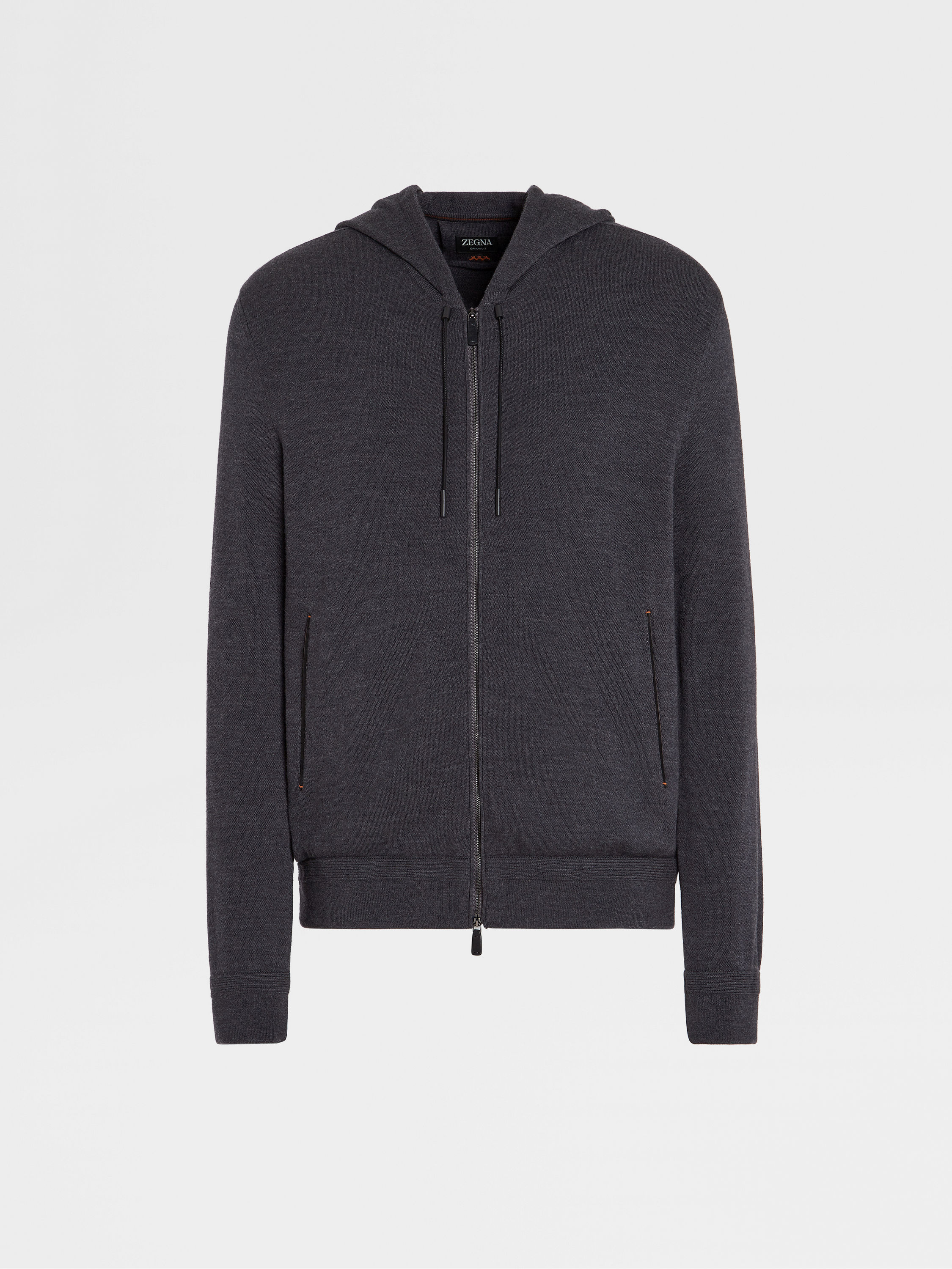 Dark grey zip hoodie sale