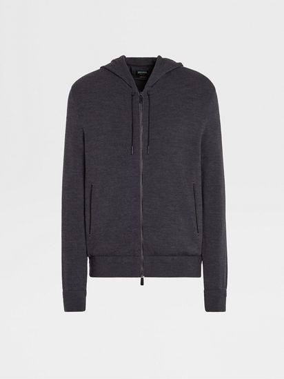 Full zip wool hoodie hot sale