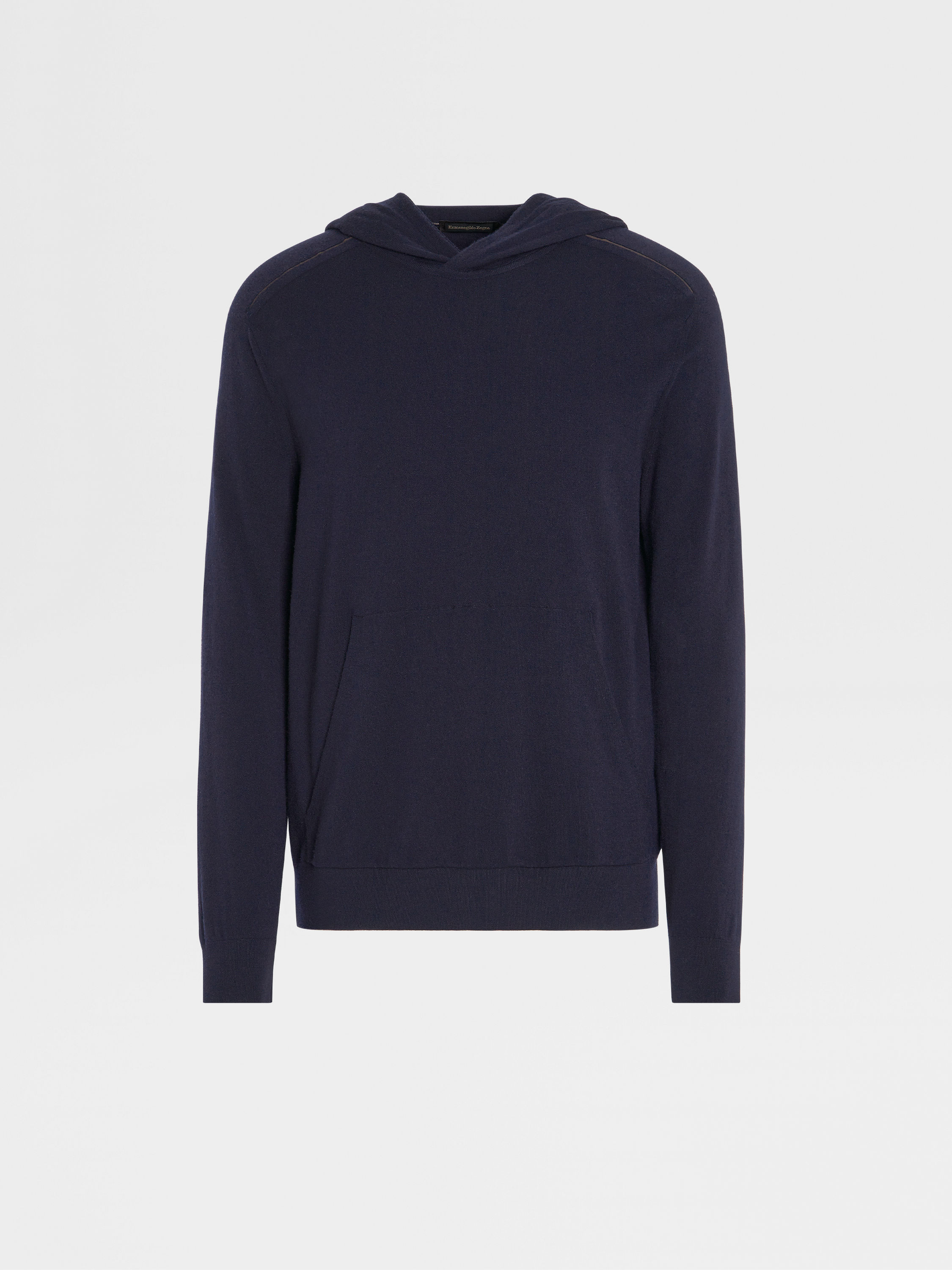 Navy Blue 12milmil12 Wool Hoodie