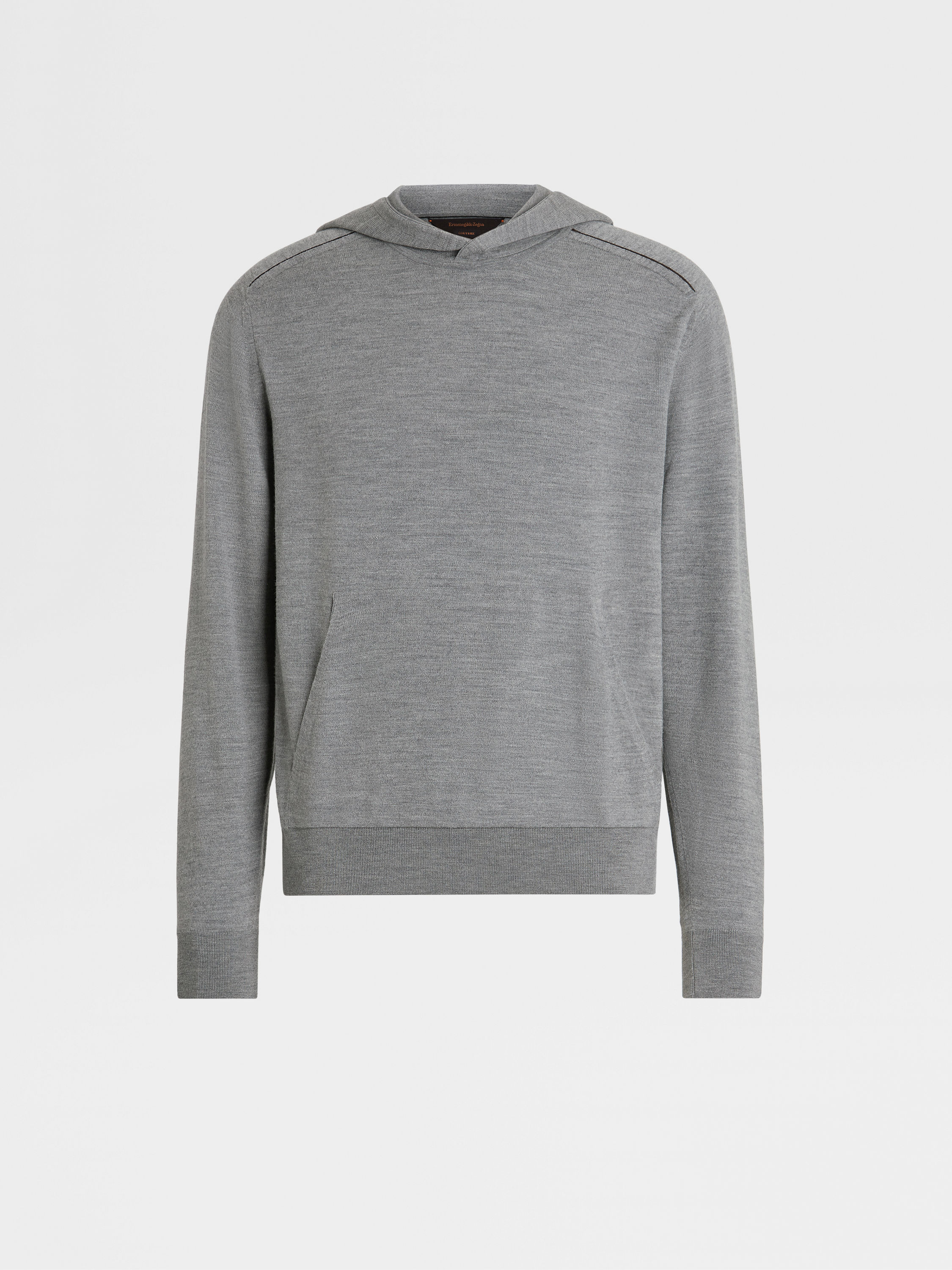 Grey Mélange 12milmil12 Wool Hoodie