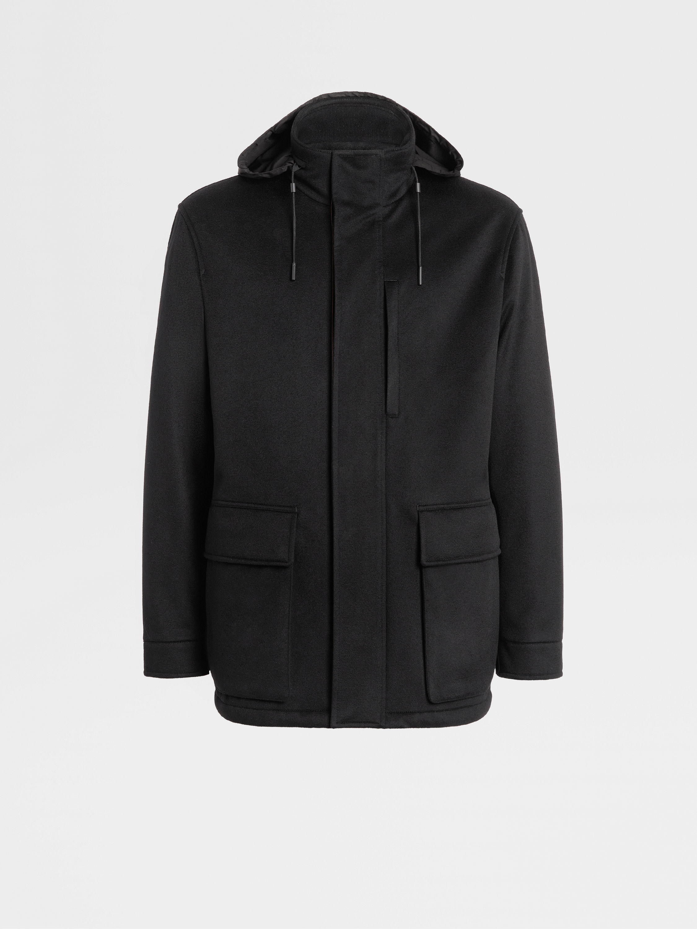 ZEGNA Convertible Leather-Trimmed Cashmere Down Hooded Ski Jacket