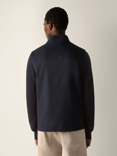 Navy Blue Microfiber Motorin 50cc Vest FW26 39350717 | Zegna DK