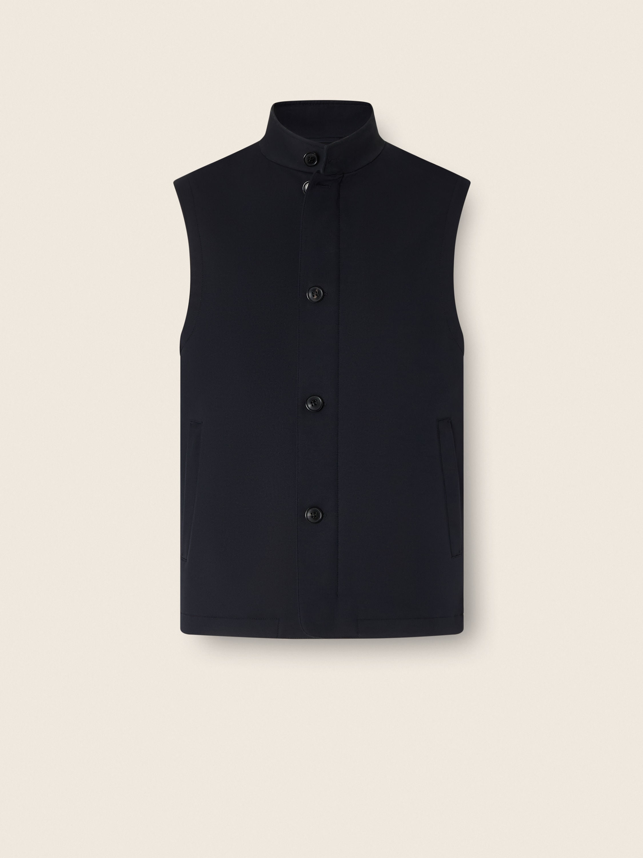 Navy Blue Microfiber Motorin 50cc Vest FW26 39350717 | Zegna DK