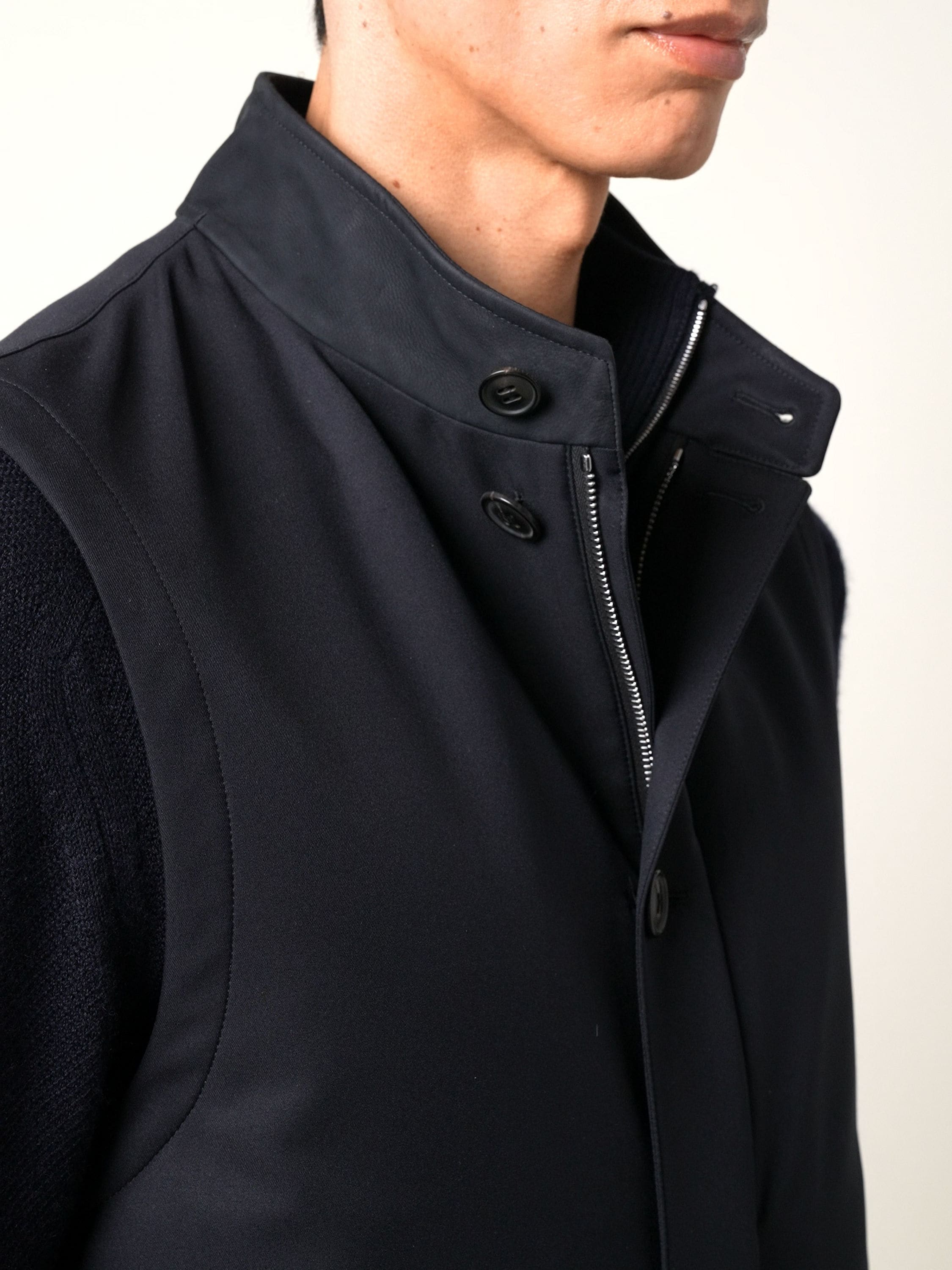 Navy Blue Microfiber Motorin 50cc Vest FW26 39350717 | Zegna SK