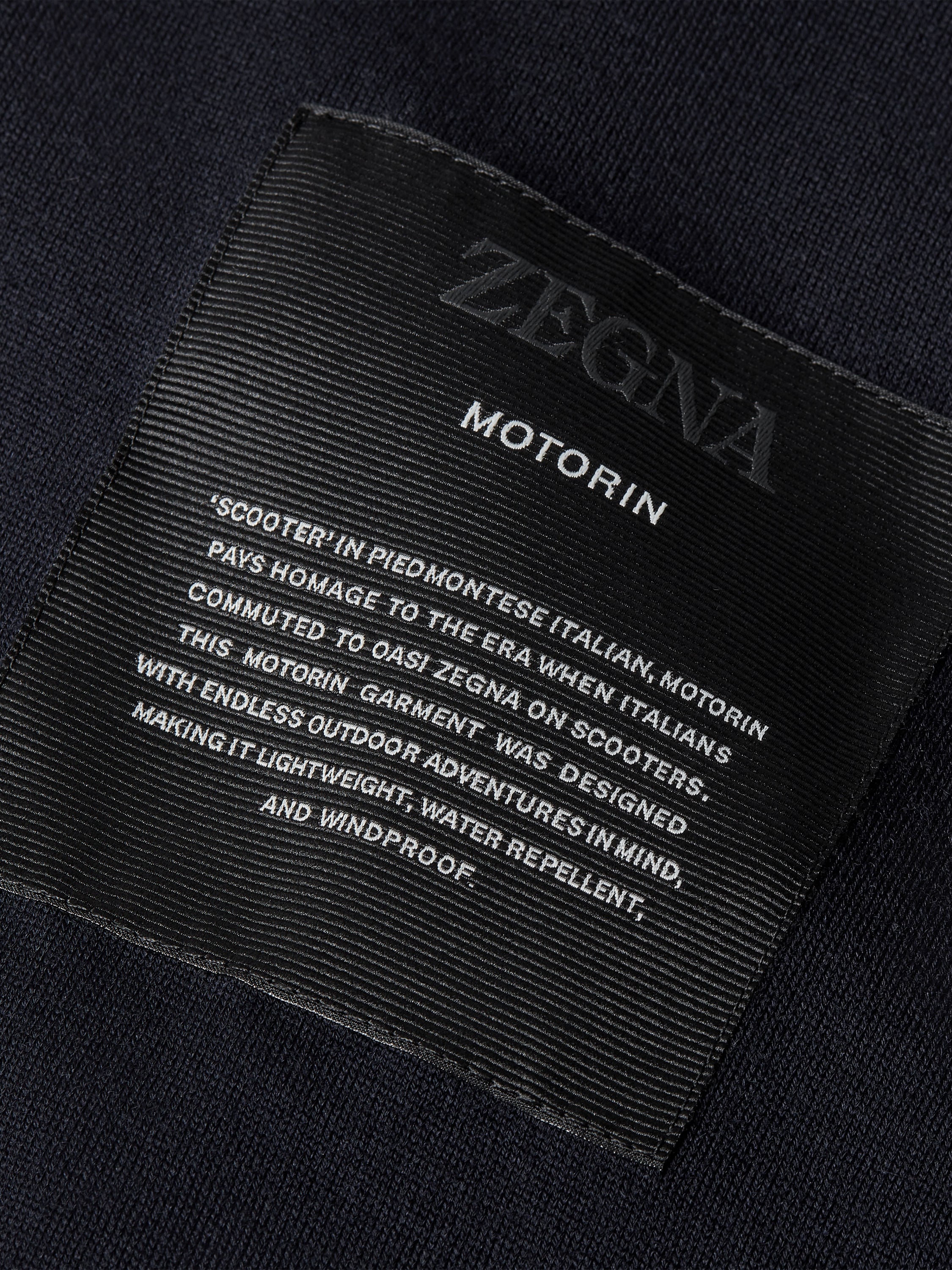Navy Blue Microfiber Motorin 100cc Blouson Product detail photo #2