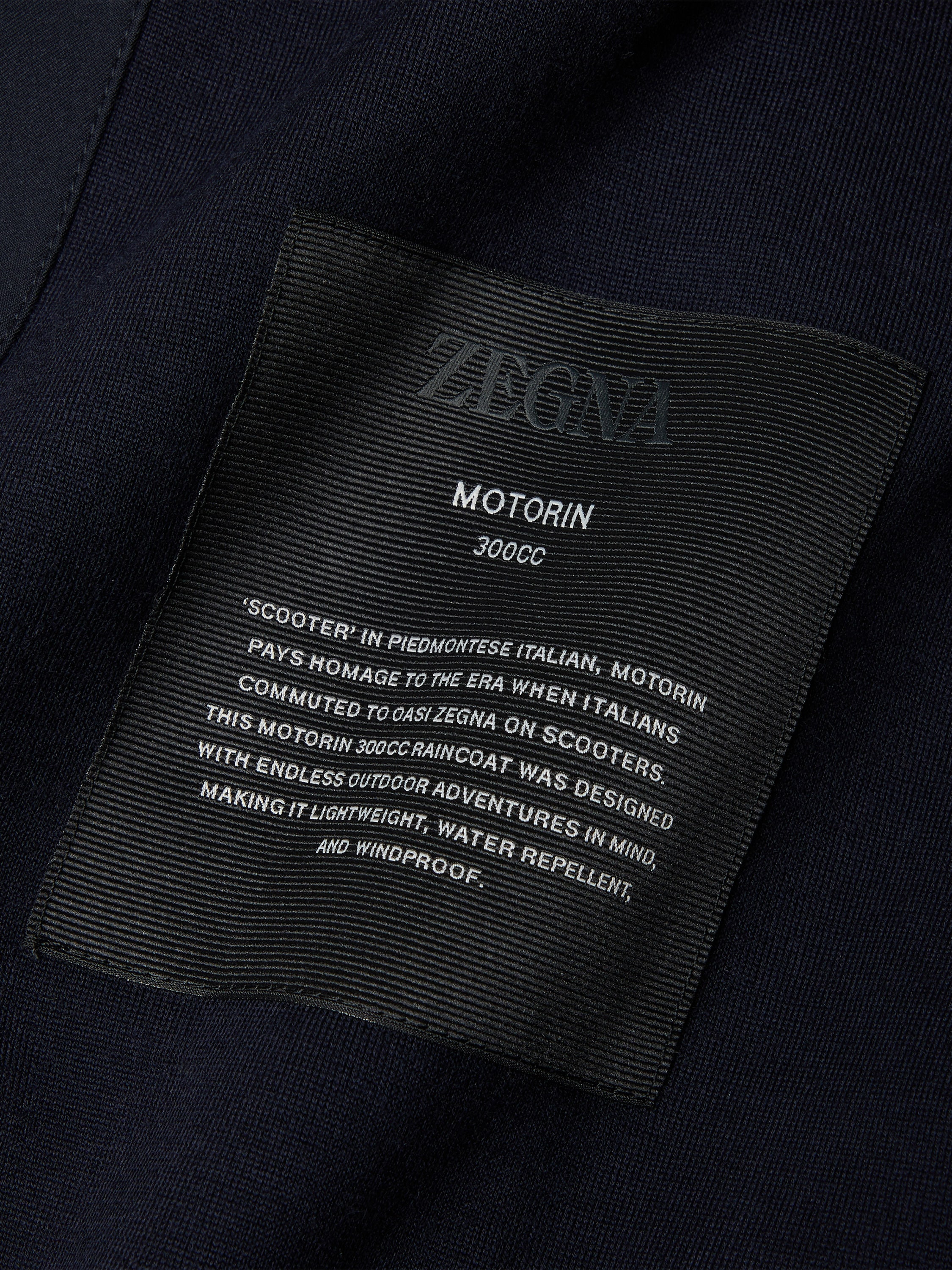 Navy Blue Microfiber Motorin 300cc Raincoat Product detail photo #2