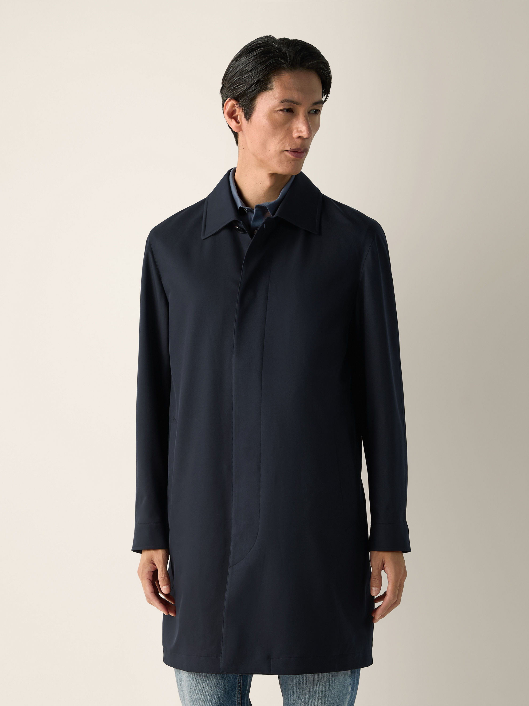 Navy Blue Microfiber Motorin 300cc Raincoat Product detail photo #3