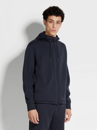 Navy Blue High Performance™ Wool Blend Hoodie SS25 23102768 Navy Blue High Performance™ Wool Blend Hoodie SS25 23102768