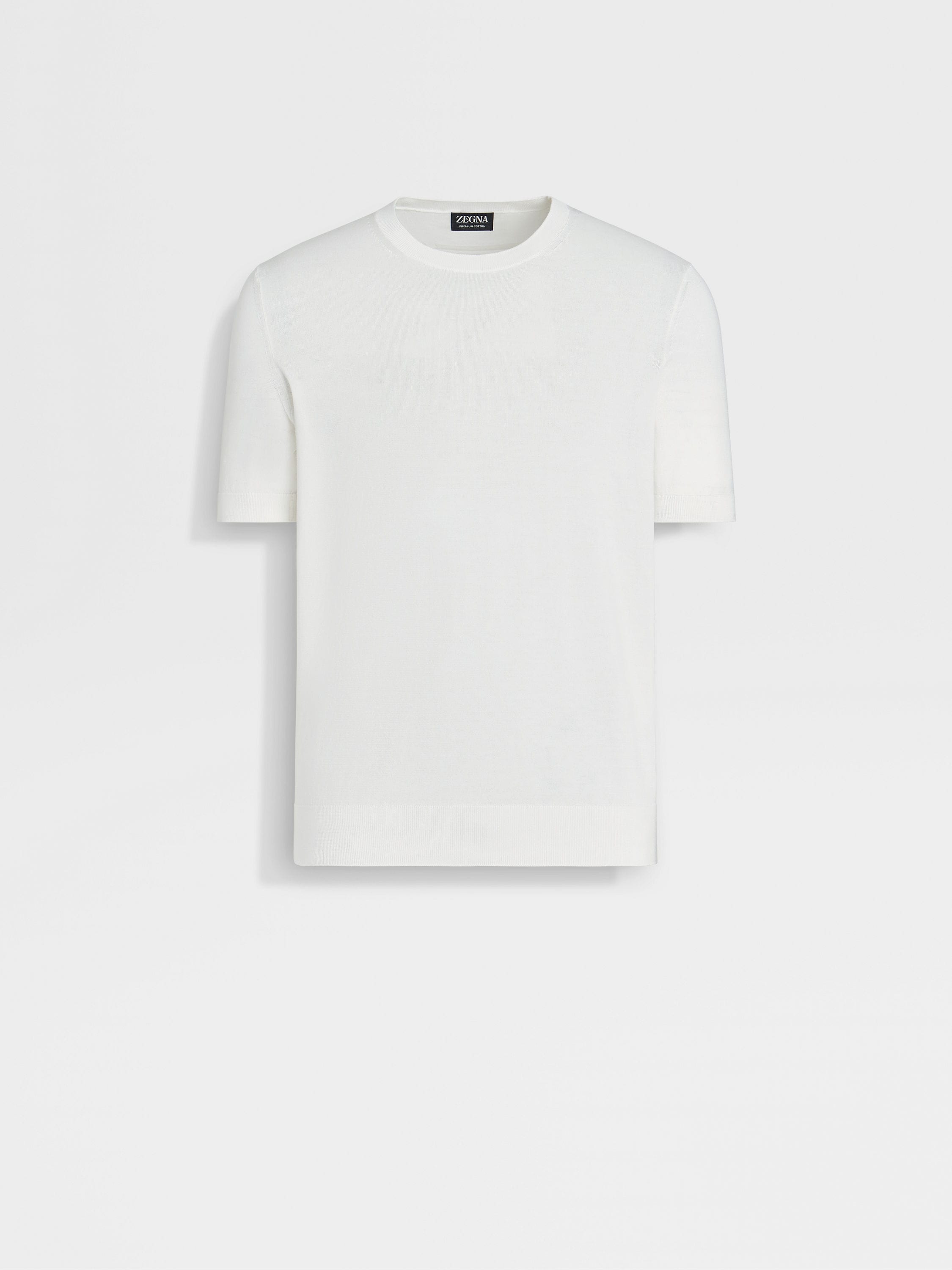 White Premium Cotton Crewneck SS25 30059723 | Zegna US White Premium Cotton Crewneck SS25 30059723 | Zegna US