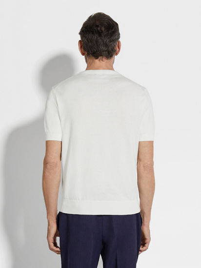【送料&関税込】Off-White Cotton Crew-neck Sweatshirt Zegna - Cotton crew-neck sweatshirt White - The Corner