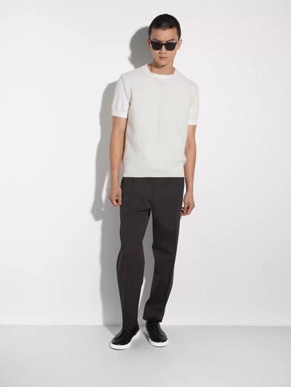 White Premium Cotton Crewneck SS25 30059723 | Zegna US
