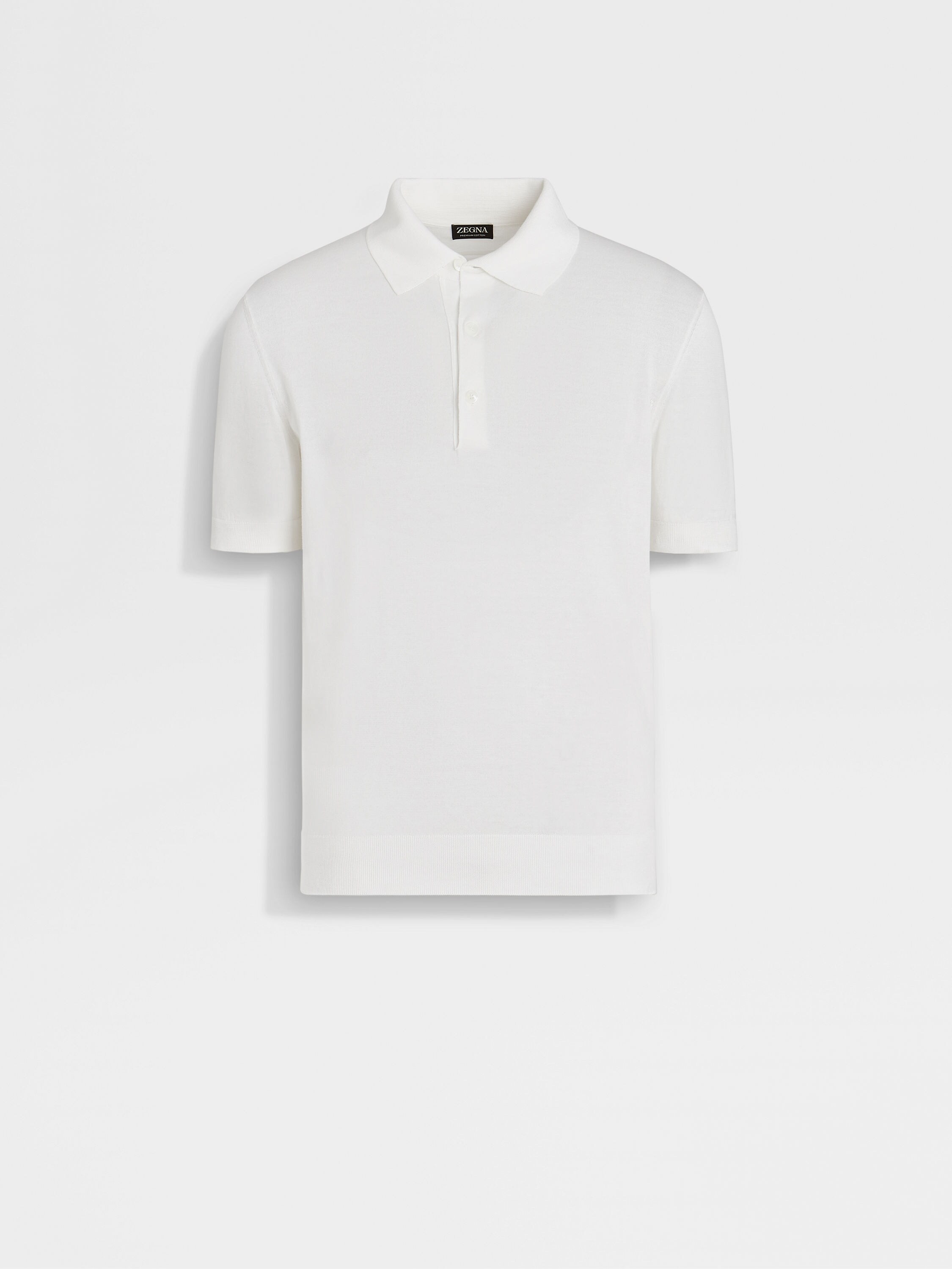 White Premium Cotton Polo Shirt SS25 30059707 Zegna IE