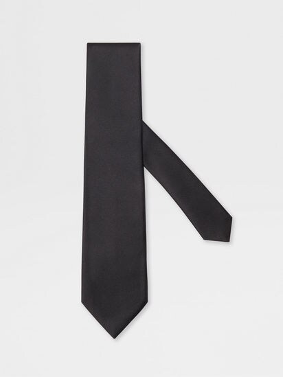 Cravate en Soie Noire SS25 22887321 Zegna BE