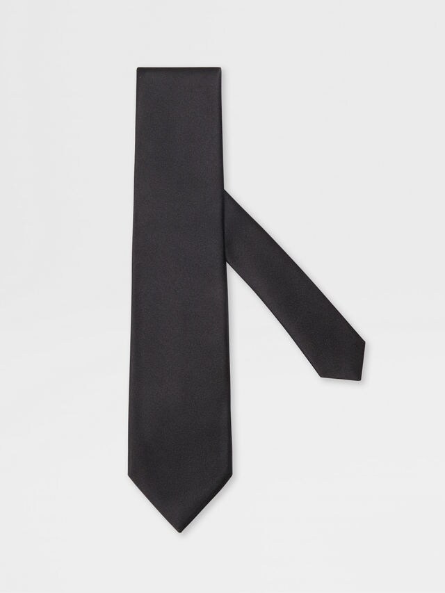 Black Silk Tie Main product photo
