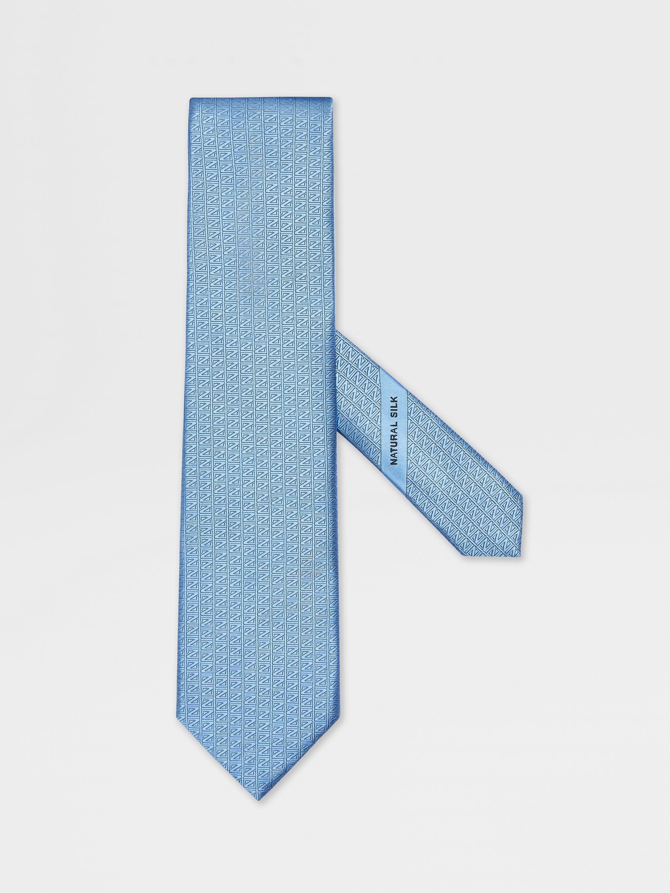 Light Blue Natural Silk Tie