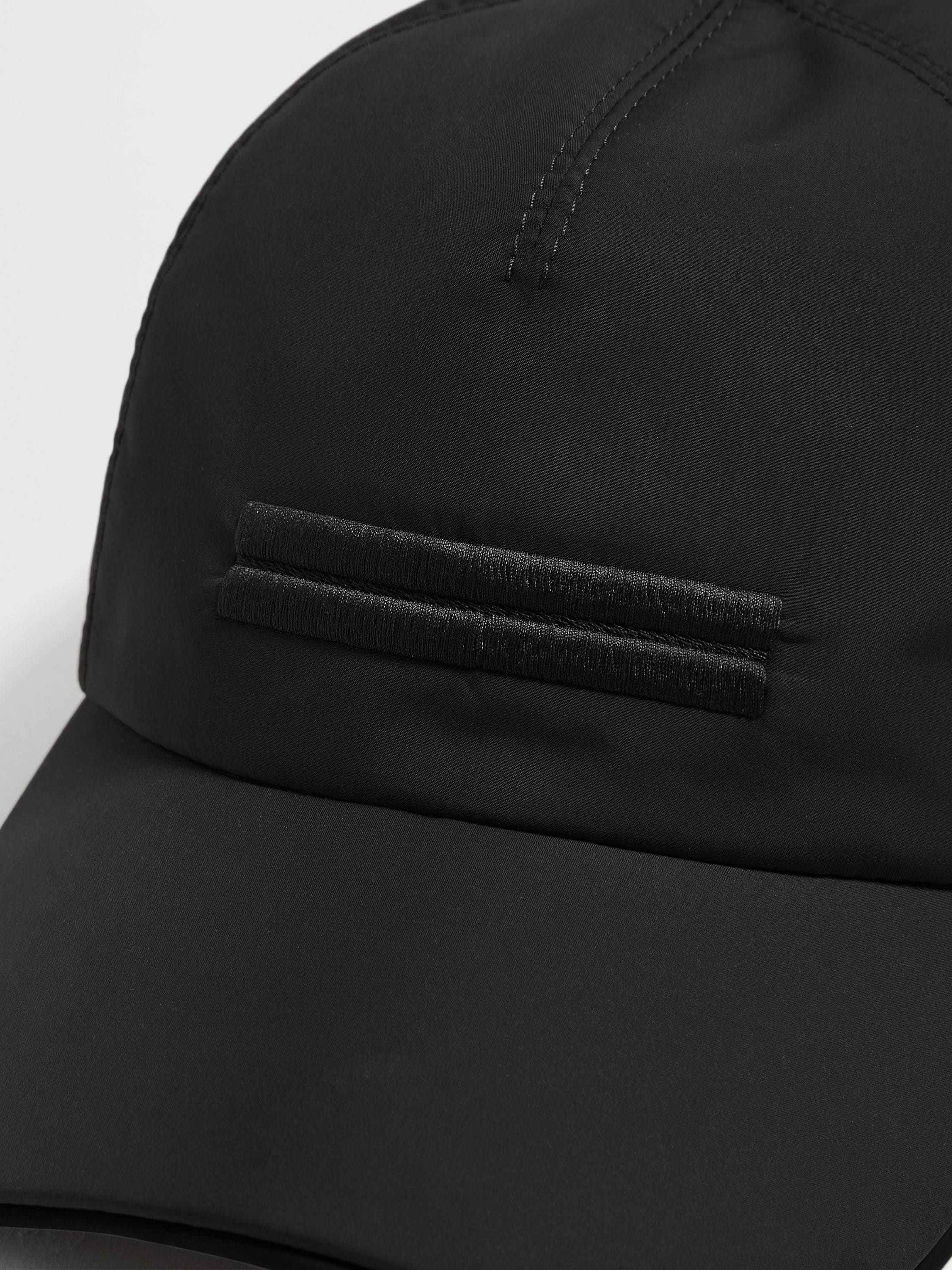 Black Technical Fabric Baseball Cap Product detail photo #1