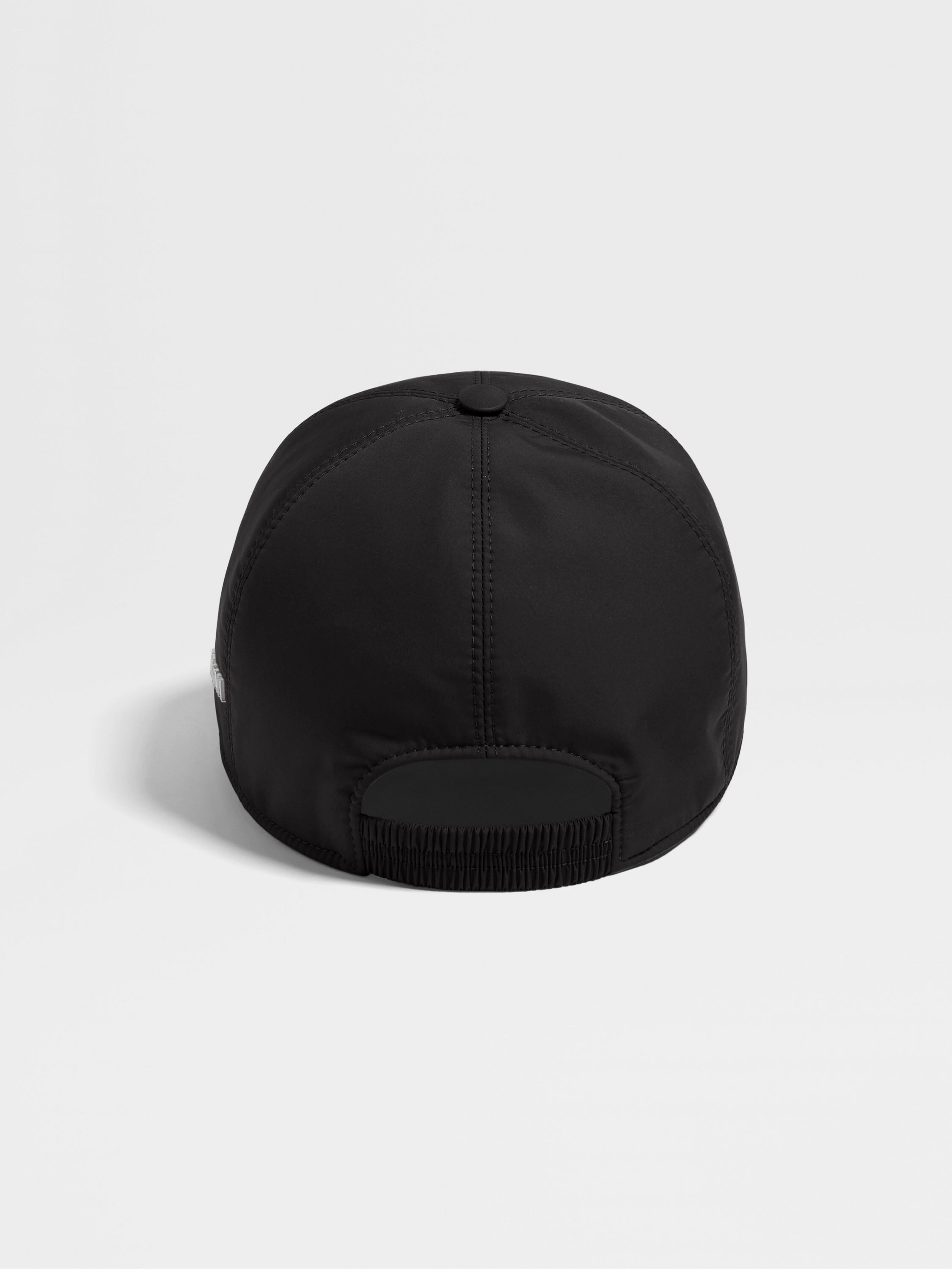 Black Technical Fabric Baseball Cap Product detail photo #2