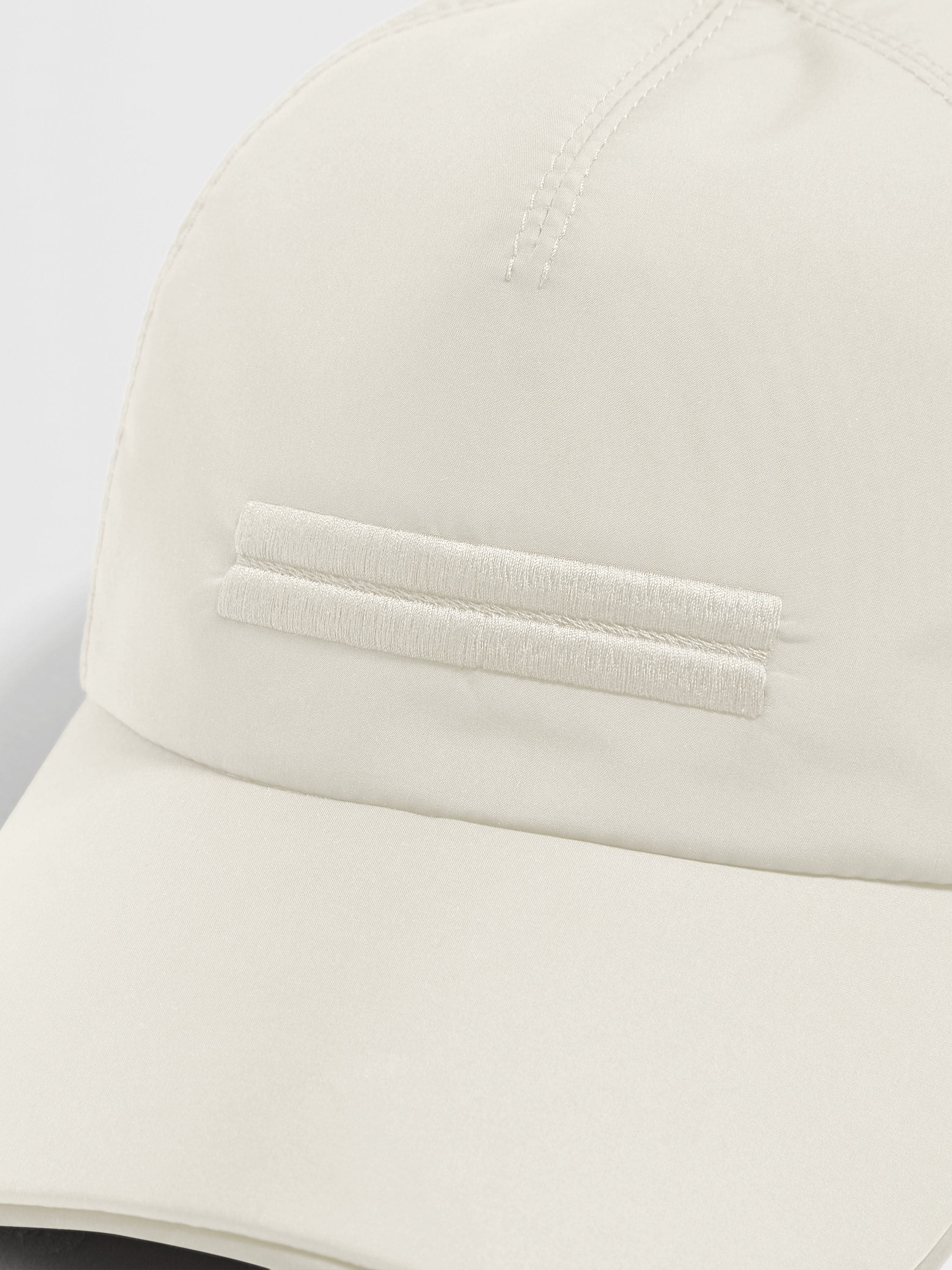 White Technical Fabric Baseball Cap Product detail photo #1