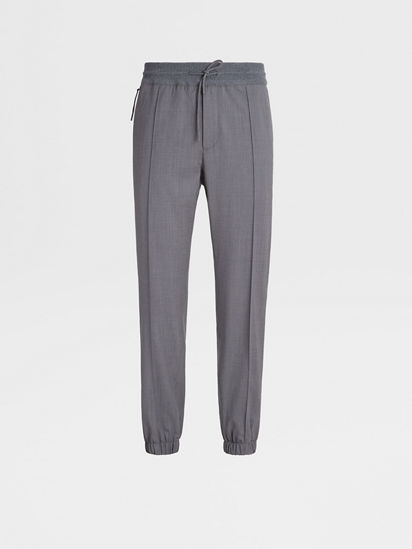 Grey Mélange High Performance™ Wool Joggers SS24 22275458 | Zegna FI