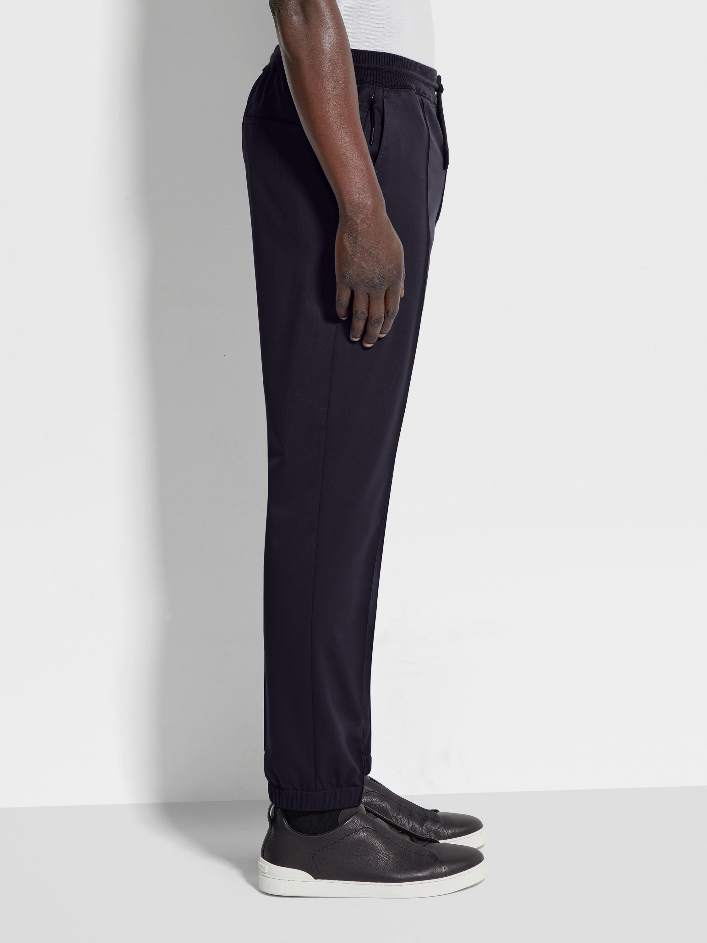 Navy Blue High Performance™ Wool Joggers Product detail photo #2