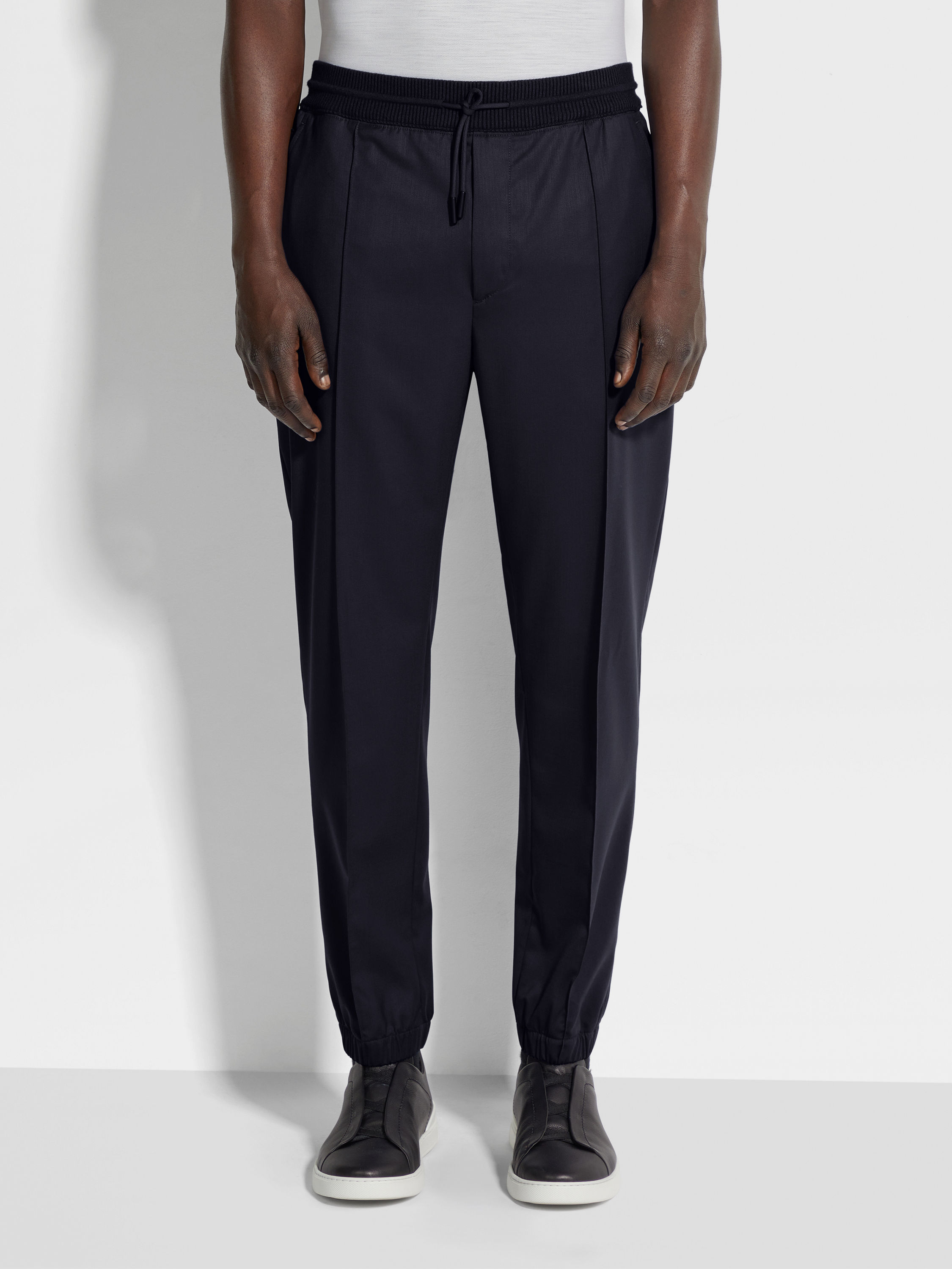 Navy Blue High Performance™ Wool Joggers Product detail photo #3