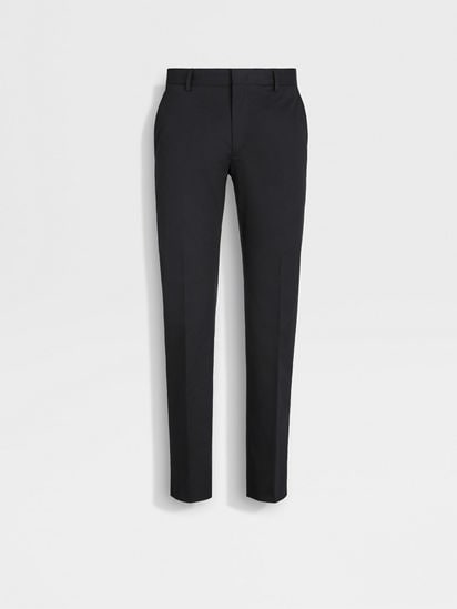 Black Stretch Cotton Pants