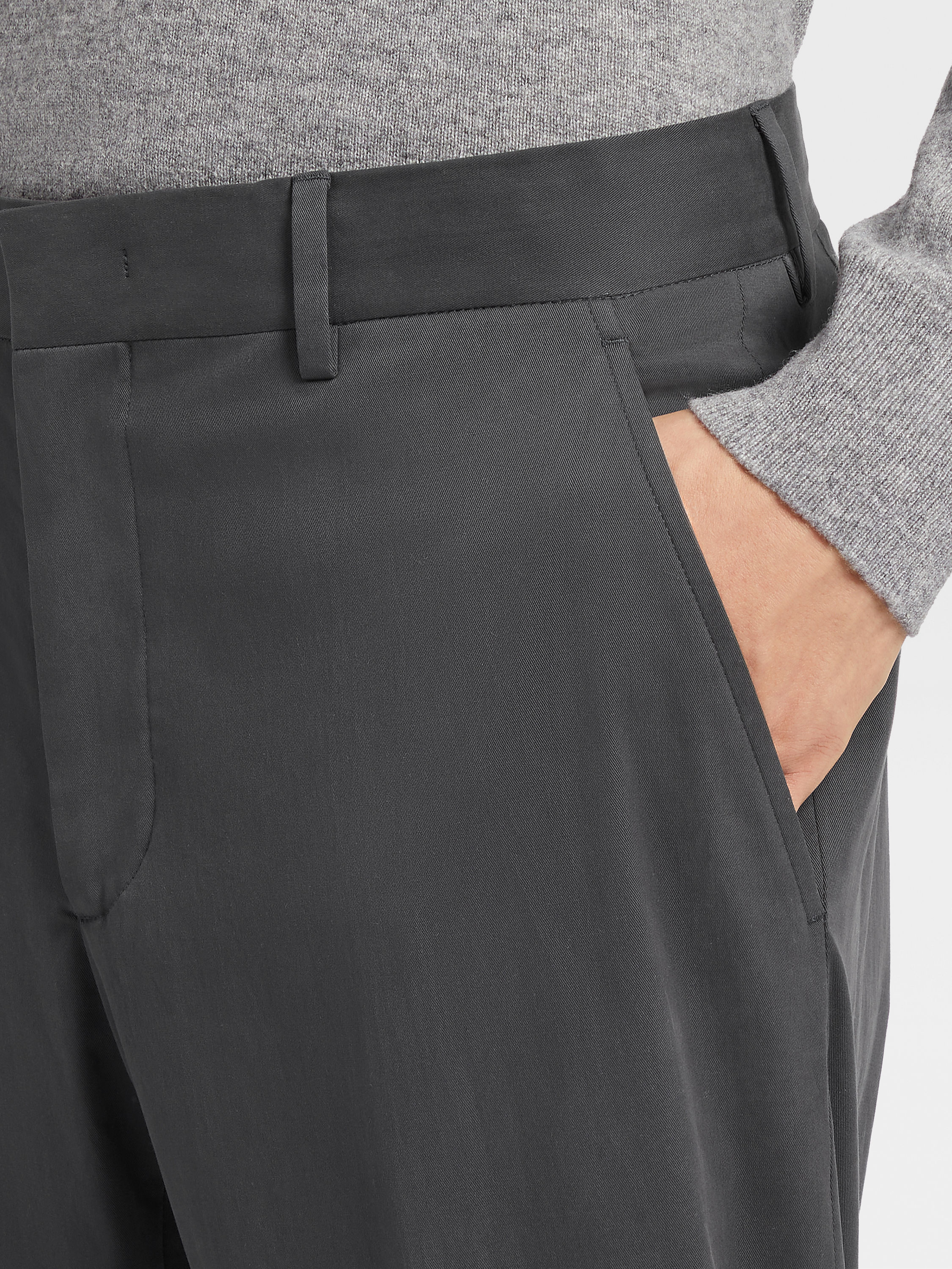 Dark Grey Comfort Cotton Pants Product detail photo #3