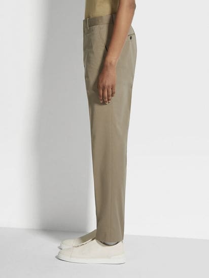 Light Brown Stretch Cotton Pants SS25 22277990 | Zegna US Light Brown Stretch Cotton Pants SS25 22277990 | Zegna US