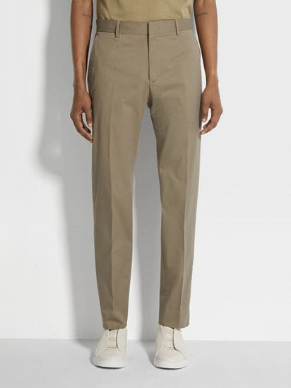 Light Brown Stretch Cotton Pants SS25 22277990 | Zegna US Light Brown Stretch Cotton Pants SS25 22277990 | Zegna US