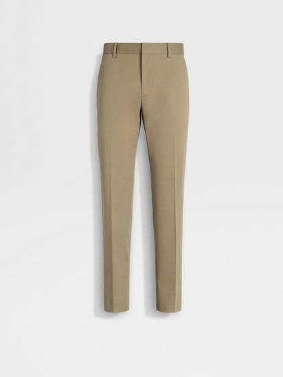 Light Brown Stretch Cotton Pants SS25 22277990 | Zegna BE Light Brown Stretch Cotton Pants SS25 22277990 | Zegna BE