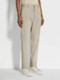 Off White Stretch Cotton Pants Product detail photo #3