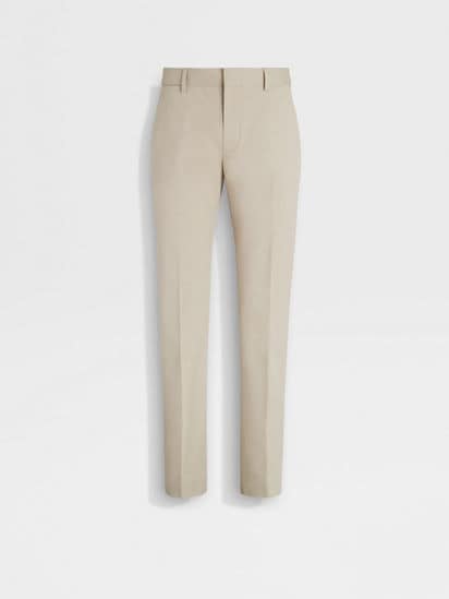 Off White Stretch Cotton Pants SS24 22278098